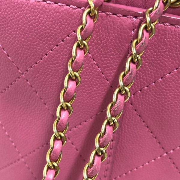 2340520074760 6 CHANEL Drawstring Chain Shoulder Hardware Caviar Skin Bag Pink Gold