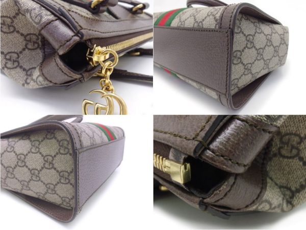 23420tjno1 02 Gucci GG Supreme Gray Black Cutout Shoulder Bag