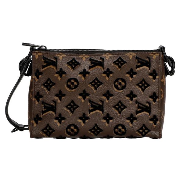 23504 2 Louis Vuitton Trio Messenger Bag Monogram Taffetage