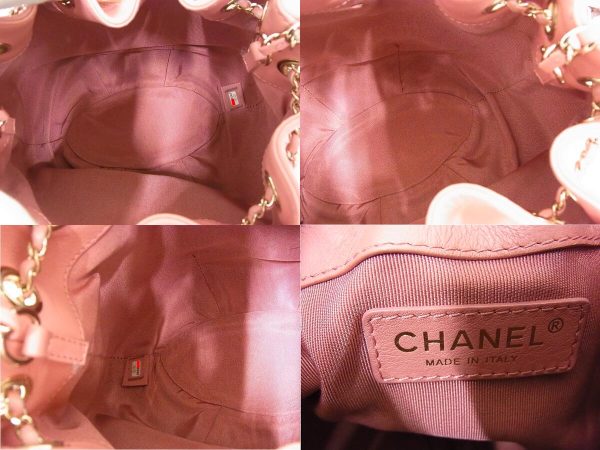 23h 54 5 Chanel Matelasse Drawstring Bag Gold Hardware Cocoma Clamskin Pink