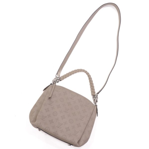 24 0488 06 Louis Vuitton Mahina Babylon Chain BB Shoulder Bag Beige