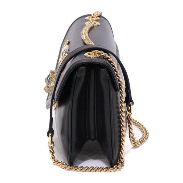 24 1219 03 Gucci Chain Shoulder MM Shoulder Bag Black