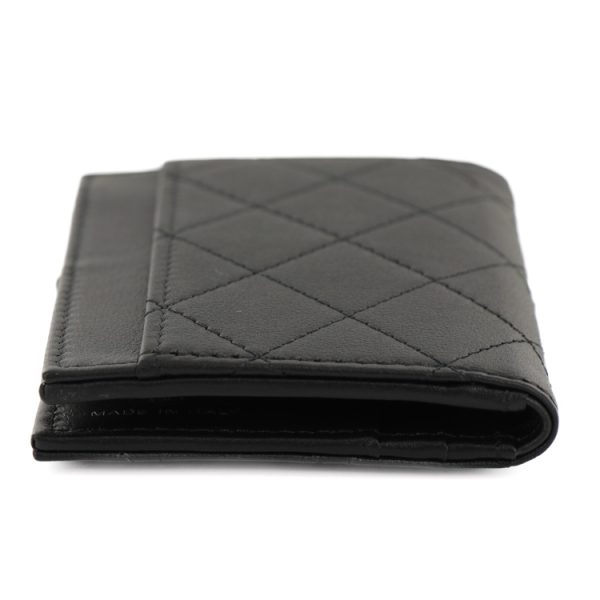 24 1221 05 Chanel Mini Matelasse Card Case Black