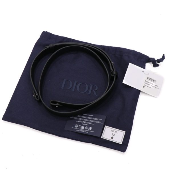 24 1440 13 Christian Dior Calf Skin Oblique Jacquard Saddle Flap Mini Unisex Messenger Bag Black