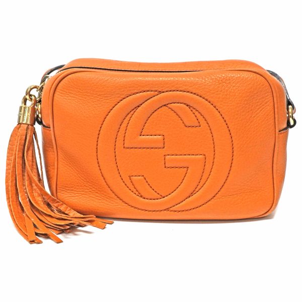 24 463 1 Gucci Soho Leather Small Disco Bag Orange