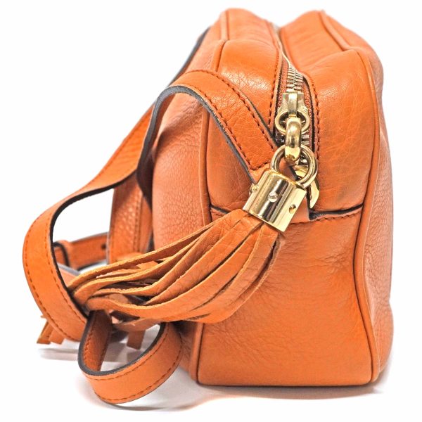 24 463 3 Gucci Soho Leather Small Disco Bag Orange