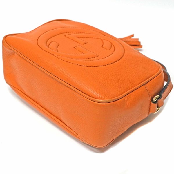 24 463 6 Gucci Soho Leather Small Disco Bag Orange