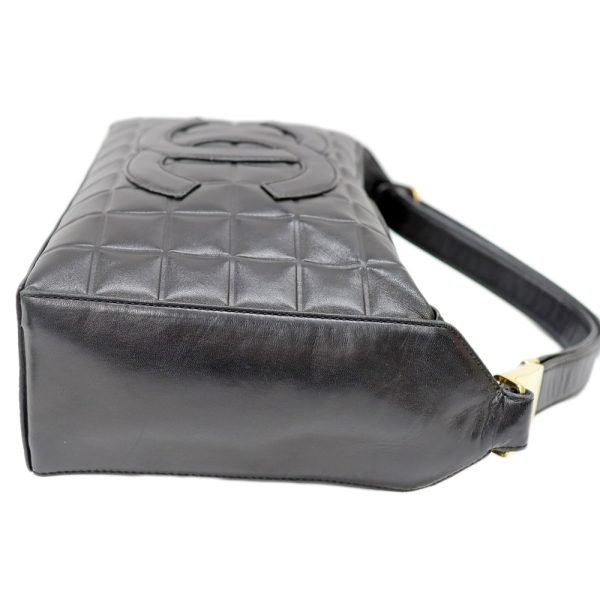 24 490 03 Chanel One Shoulder Bag Chocolate Bar Lambskin Coco Mark