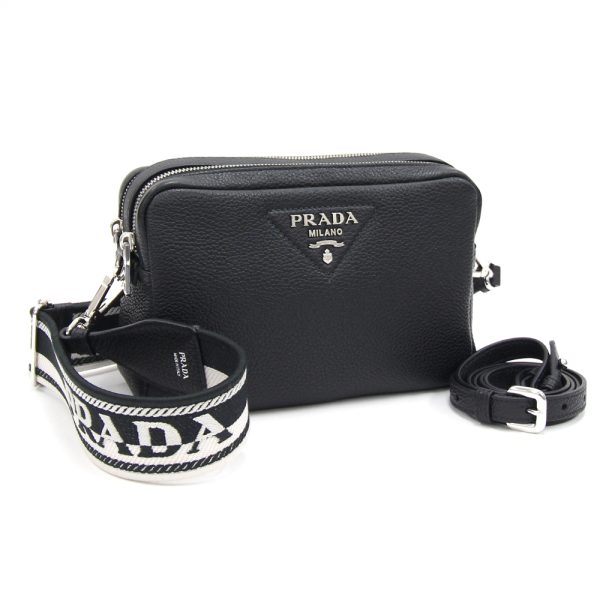 2401100281 Prada Shoulder Bag Pochette Crossbody Black