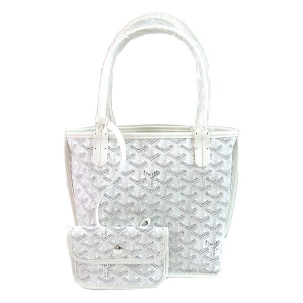 240117 11g Goyard Ange Mini Tote Pouch White