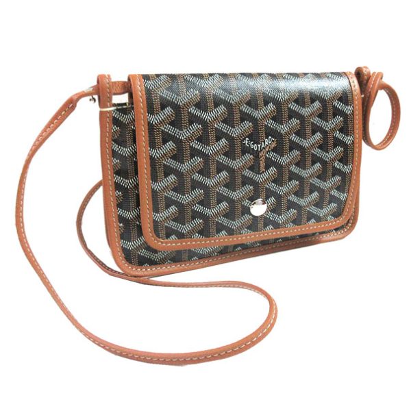 240117 12a Goyard Plumet Pouch Wallet Natural Brown Black