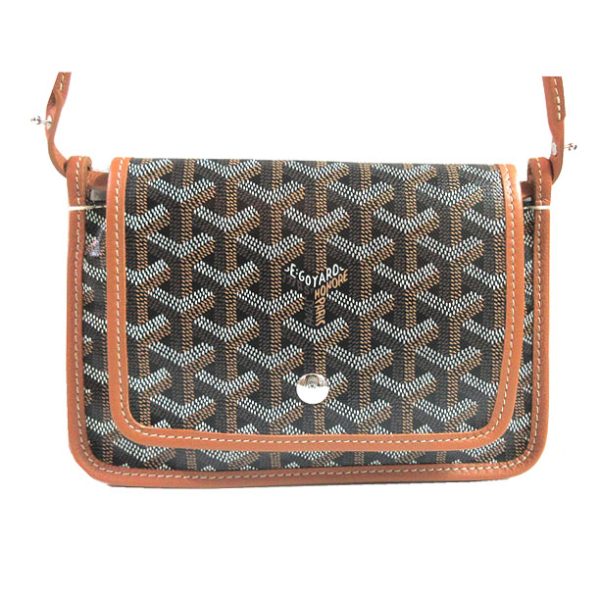 240117 12c Goyard Plumet Pouch Wallet Natural Brown Black