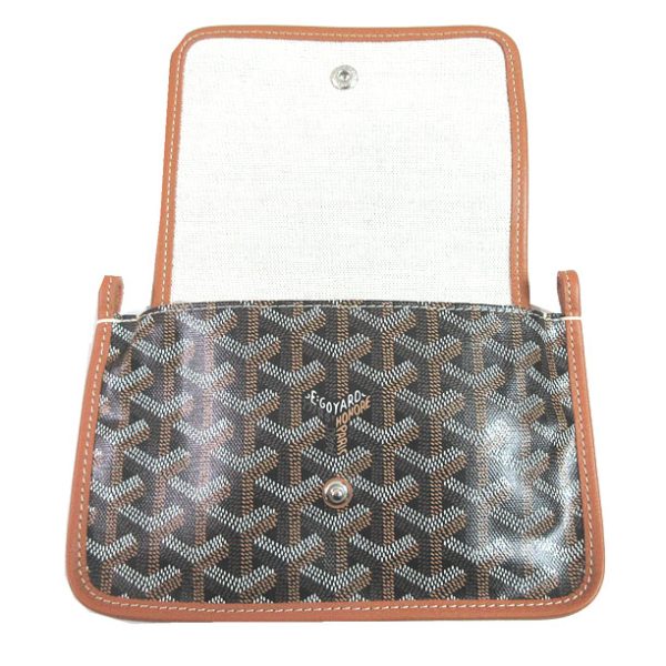 240117 12g Goyard Plumet Pouch Wallet Natural Brown Black