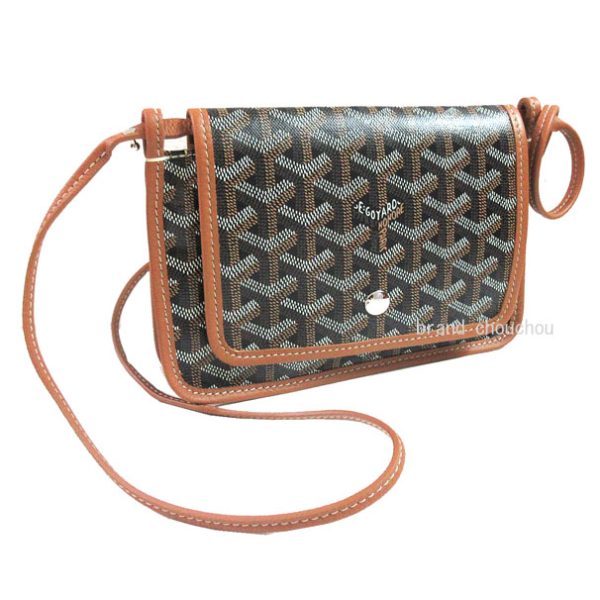 240117 12x Goyard Plumet Pouch Wallet Natural Brown Black