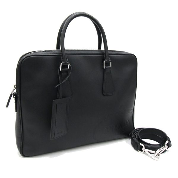 2401310181 Prada Briefcase Leather Black