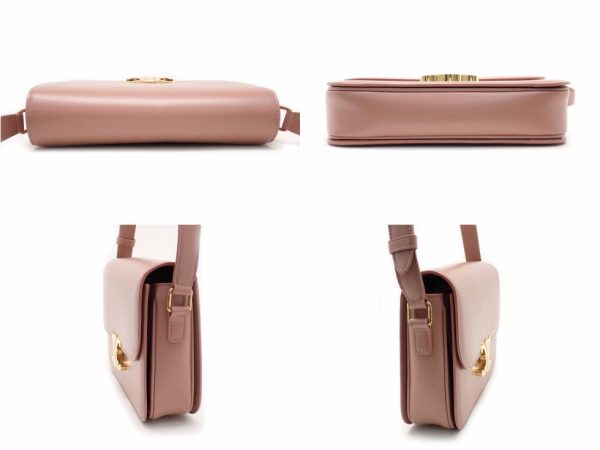 24017304412 03 Celine Triomphe Shoulder Bag Pink Rose