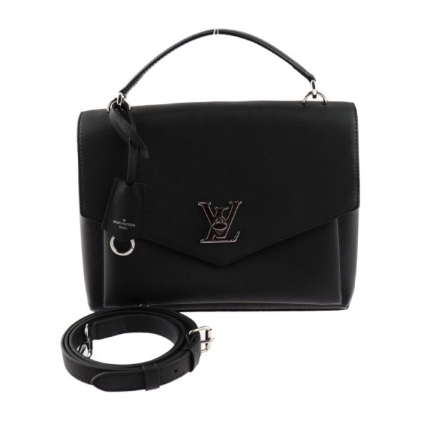 2404033007033 1 Louis Vuitton My Lock Me Handbag Leather Black