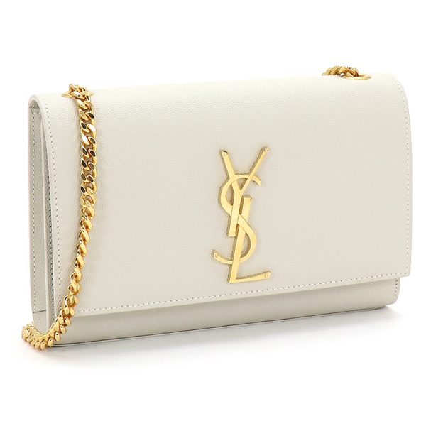 240511 bg46 3 1 Saint Laurent Grain De Poudre Embossed Leather Small Shoulder Bag Crema Soft