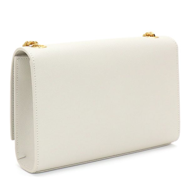 240511 bg46 3 2 Saint Laurent Grain De Poudre Embossed Leather Small Shoulder Bag Crema Soft