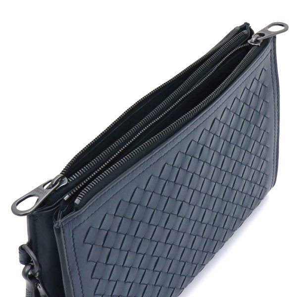 240522 bg2 1 5 Bottega Veneta Clutch Bag Leather Dark Blue