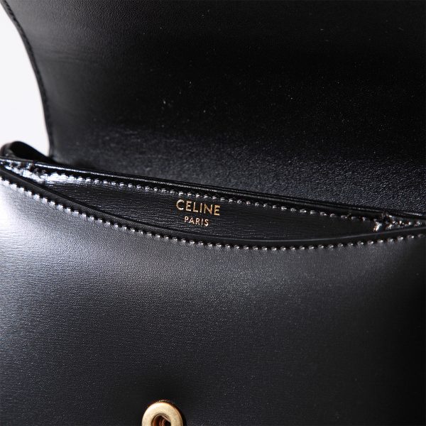 2406w51194 8 Celine Shoulder Bag Mini Besace Clea Black