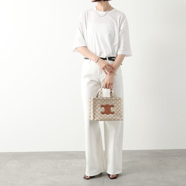 2406w51197 2 Celine Shoulder Bag Small Cabas Thais White