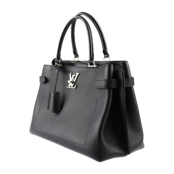 2408023007052 2 Louis Vuitton Lock Me Day Handbag Grain Calf Black