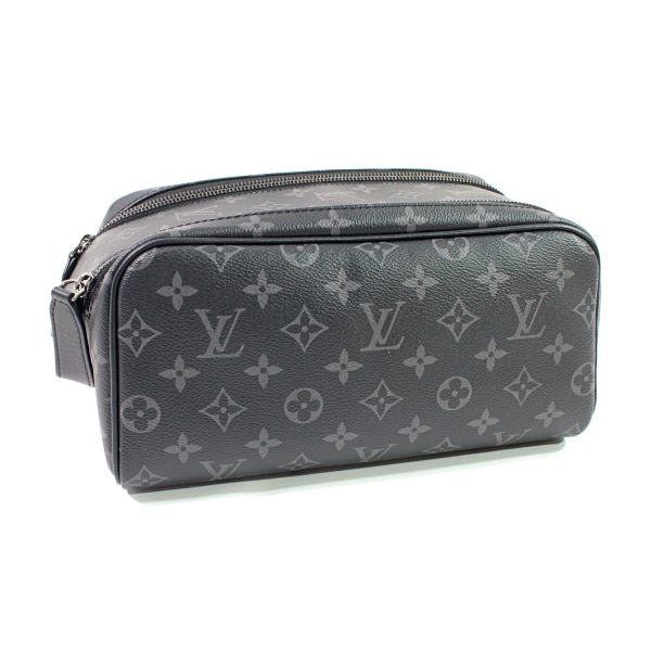 24100465 02 Louis Vuitton Doppkit Eclipse Clutch Bag Black