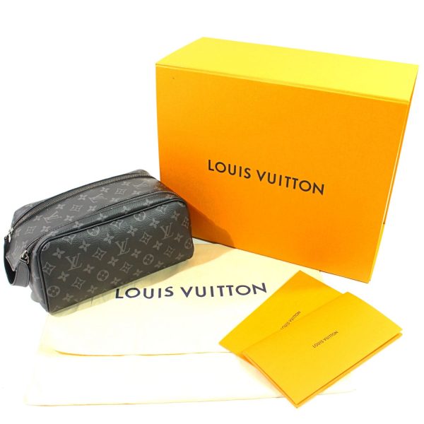 24100465 11 Louis Vuitton Doppkit Eclipse Clutch Bag Black