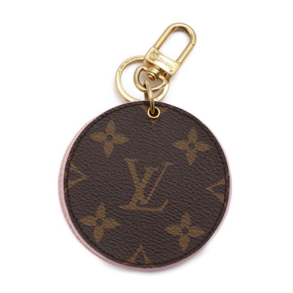 2415023010095 2 Louis Vuitton LV Mirror Monogram Keychain Brown Pink Gold