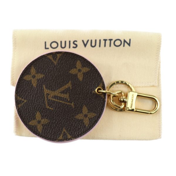 2415023010095 9 Louis Vuitton LV Mirror Monogram Keychain Brown Pink Gold