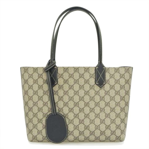 24195 1 Gucci GG Supreme Reversible Tote Bag Biege