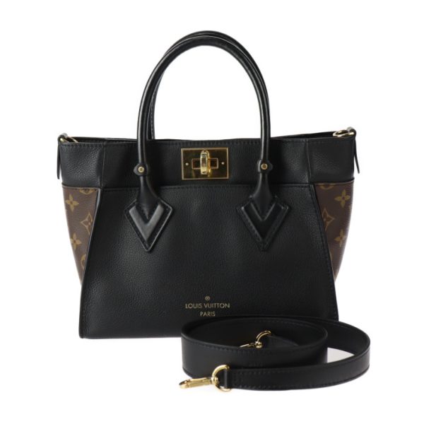 2420063007101 1 Louis Vuitton On My Side PM Handbag Brown Black