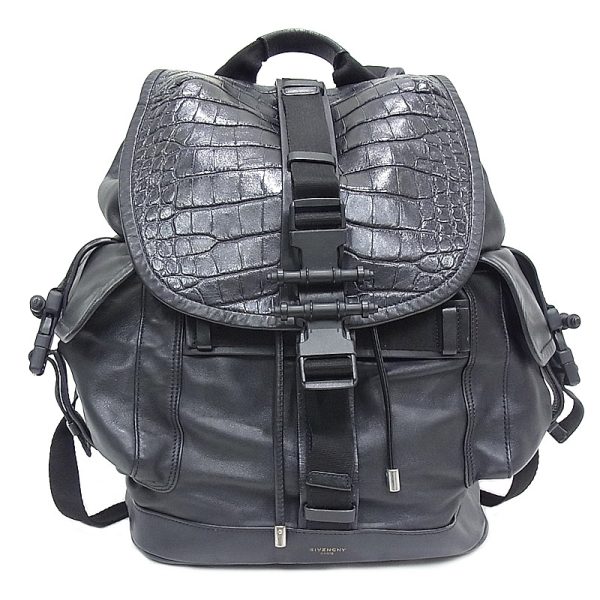 Exif JPEG PICTURE Givenchy Rucksack Crocodile Black Silver