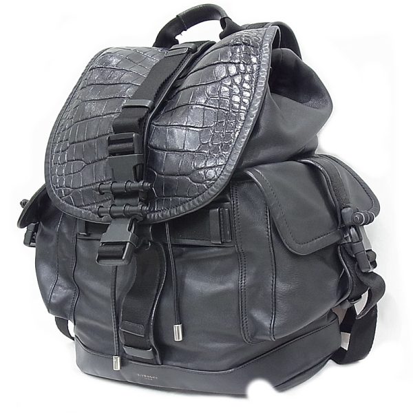 Exif JPEG PICTURE Givenchy Rucksack Crocodile Black Silver