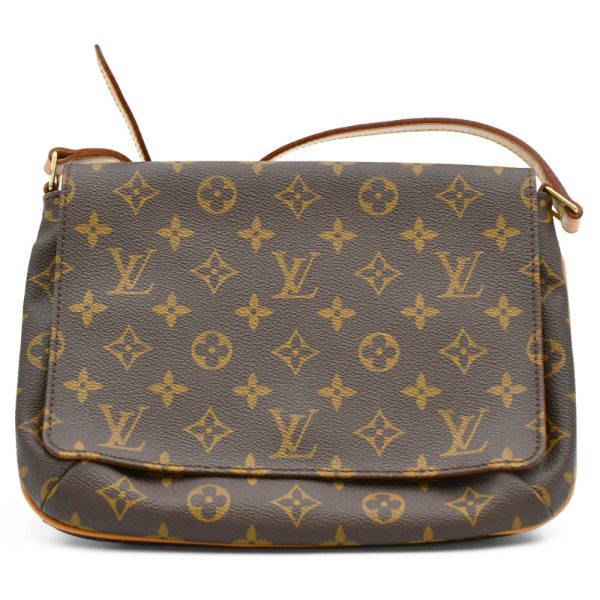 2523e210007 1 LOUIS VUITTON Musette Tango Monogram Shoulder Bag Brown