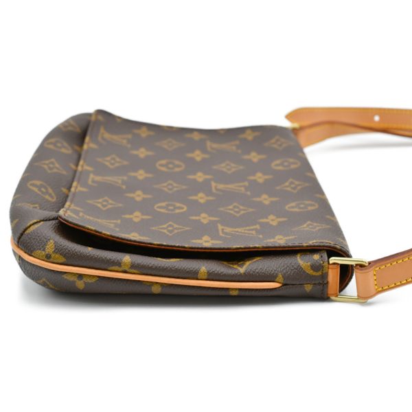 2523e210007 3 LOUIS VUITTON Musette Tango Monogram Shoulder Bag Brown