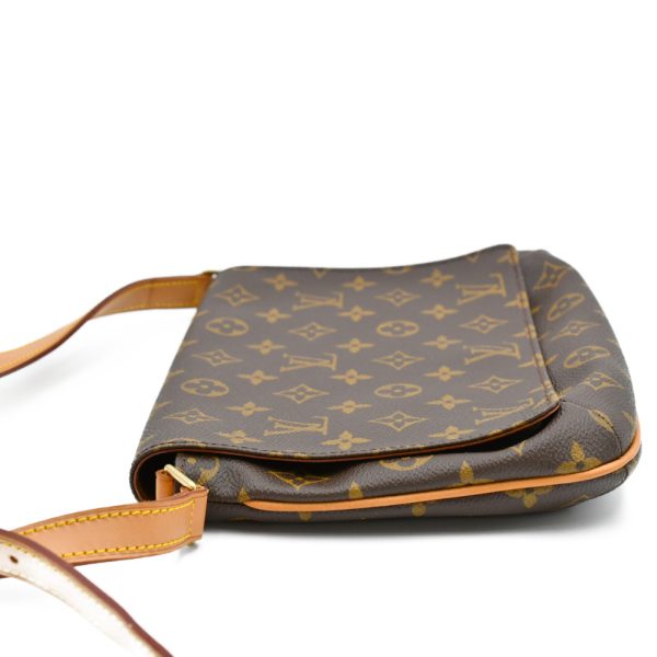 2523e210007 4 LOUIS VUITTON Musette Tango Monogram Shoulder Bag Brown