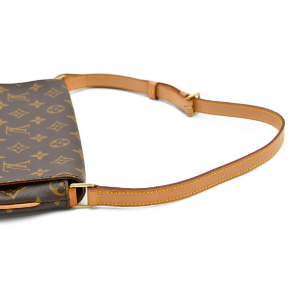 2523e210007 6 LOUIS VUITTON Musette Tango Monogram Shoulder Bag Brown