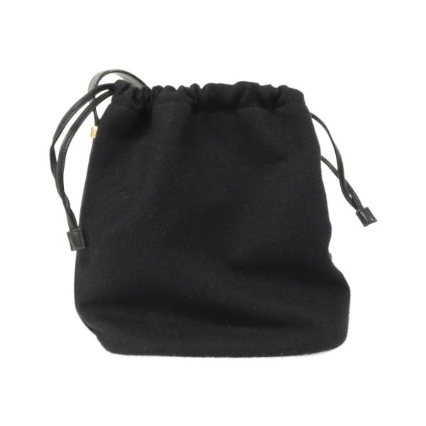 2600057913582 2 b Saint Laurent Rive Gauche Bucket Bag Medium Leather Shoulder Bag Black