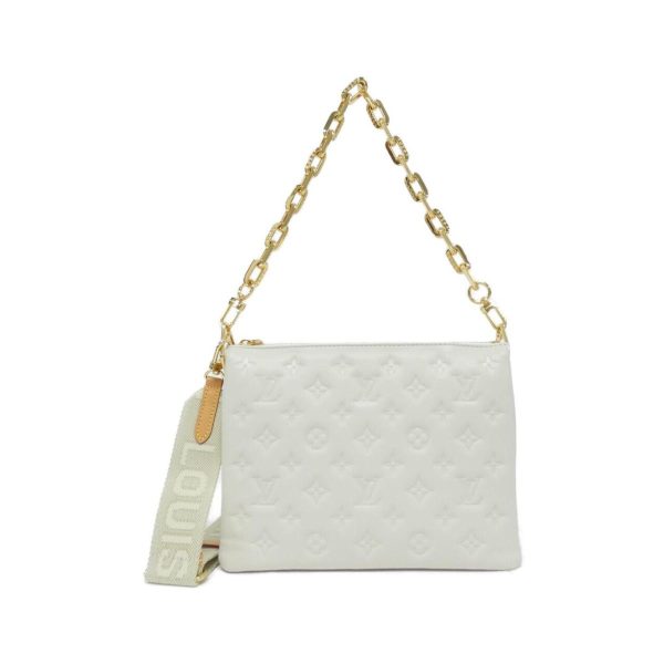 2600062613804 1 b Louis Vuitton Coussin PM Small Leather Shoulder Bag White