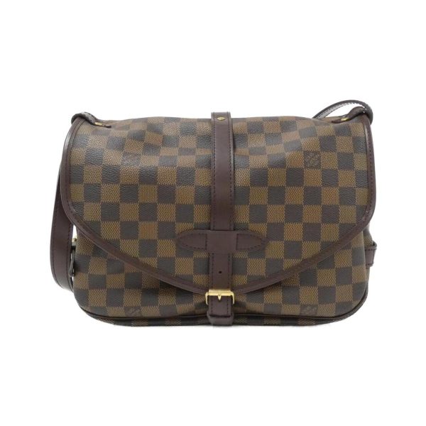 2600063208160 1 b Louis Vuitton Damier Saumur Shoulder Bag Brown