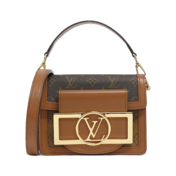 2600063348095 1 b Louis Vuitton Monogram Dauphine Lock XL Shoulder Bag Brown