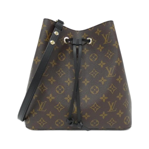 2600066953999 1 b Louis Vuitton Monogram Neo Noe Medium Monogram Canvas Shoulder Bag Black