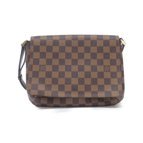 2600069039713 1 b Louis Vuitton Damier Ebene Musette Tango Small Canvas Shoulder Bag Brown