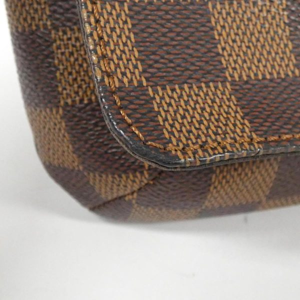 2600069039713 4 b Louis Vuitton Damier Ebene Musette Tango Small Canvas Shoulder Bag Brown