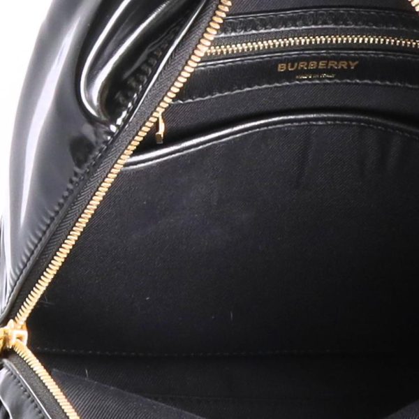 26452 10 Burberry Logo Backpack Leather Black