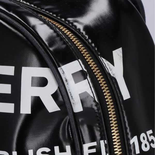 26452 7 Burberry Logo Backpack Leather Black