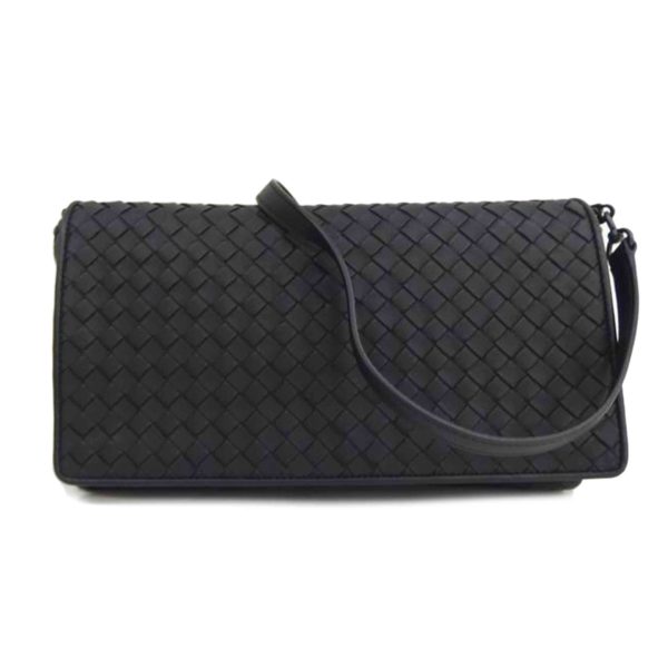 26498 1 Bottega Veneta Intrecciato Shoulder Bag Black