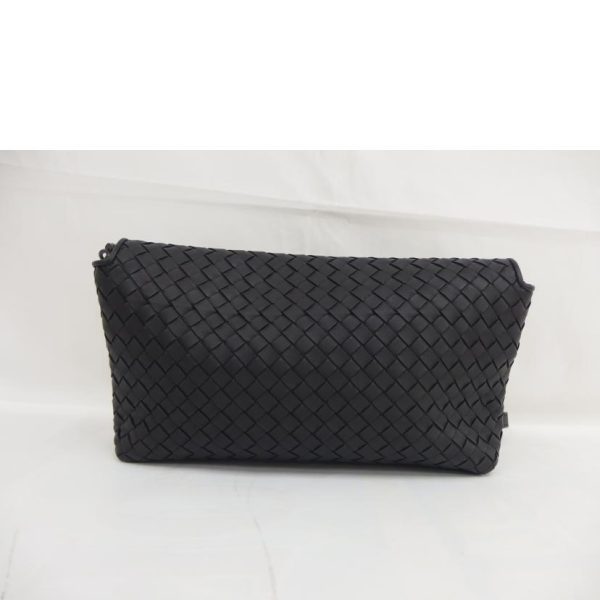 26498 2 Bottega Veneta Intrecciato Shoulder Bag Black